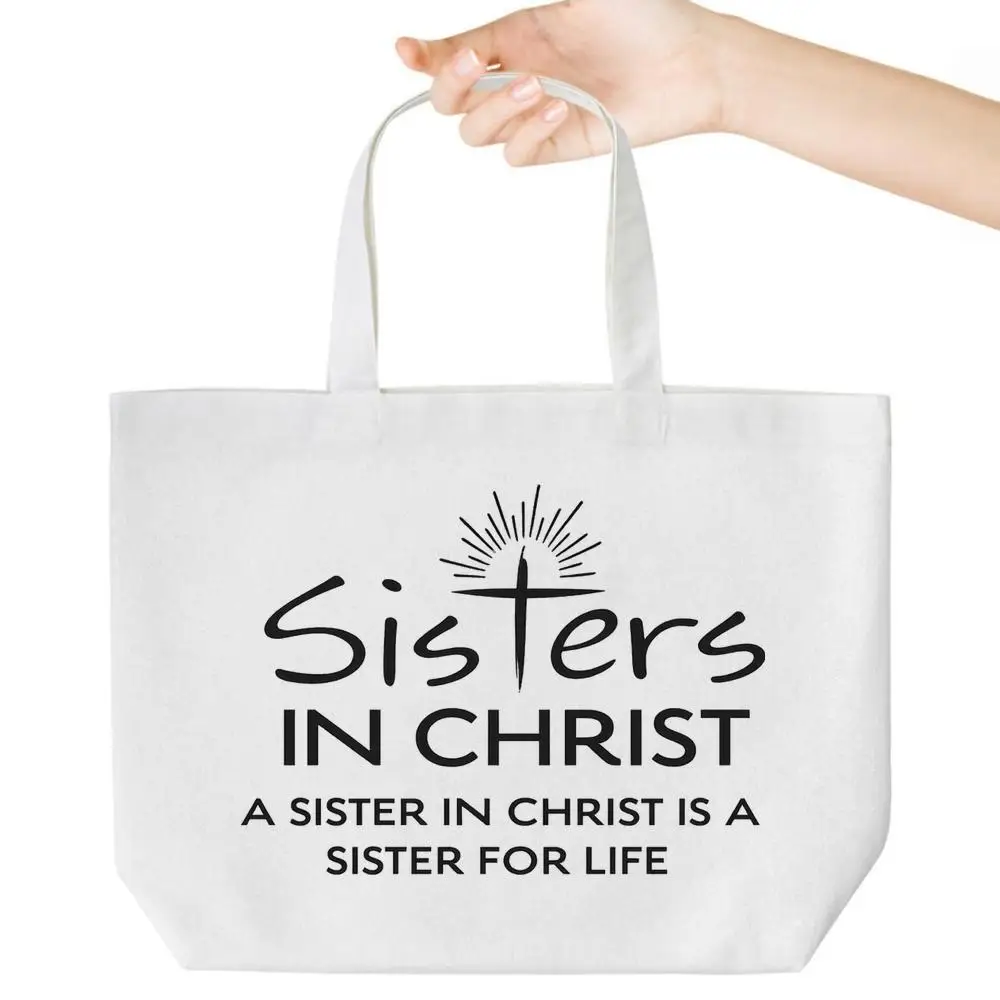 

"Sisters in Christ" Tote. Inspirational keepsake for birthdays & Christmas. A spiritual everyday bag.
