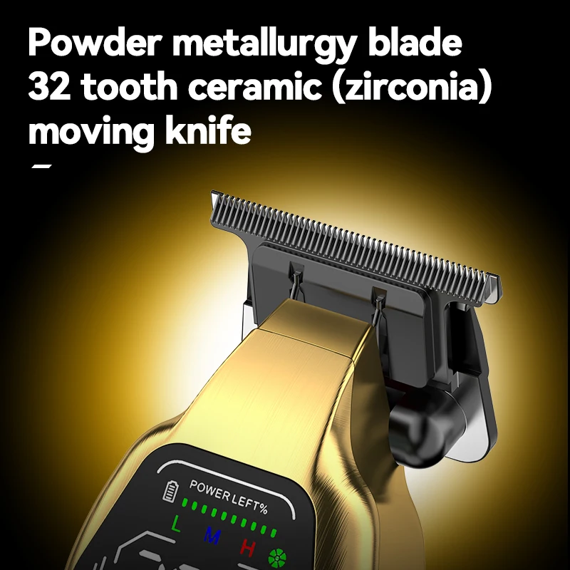 Kemei 1697, электрические машинки для стрижки волос, мужской профессиональный парикмахерский набор, перезаряжаемая беспроводная машинка для стрижки волос типа C, триммер для волос с ЖК-дисплеем