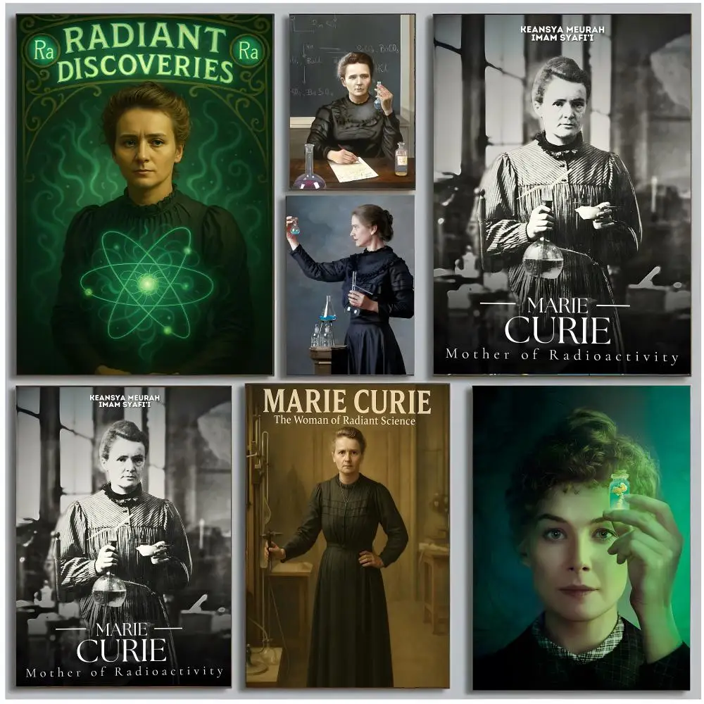 Scientist Physics Marie Curie Poster Modern Wall Art Bedroom Living Room Print Unframed