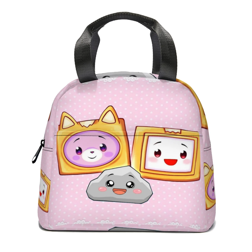 

Lankybox Foxy Boxy Kawaii Lunch Box Women Multifunction Cooler Thermal Food Insulated Lunch Bag Kids Portable Picnic Tote Bags