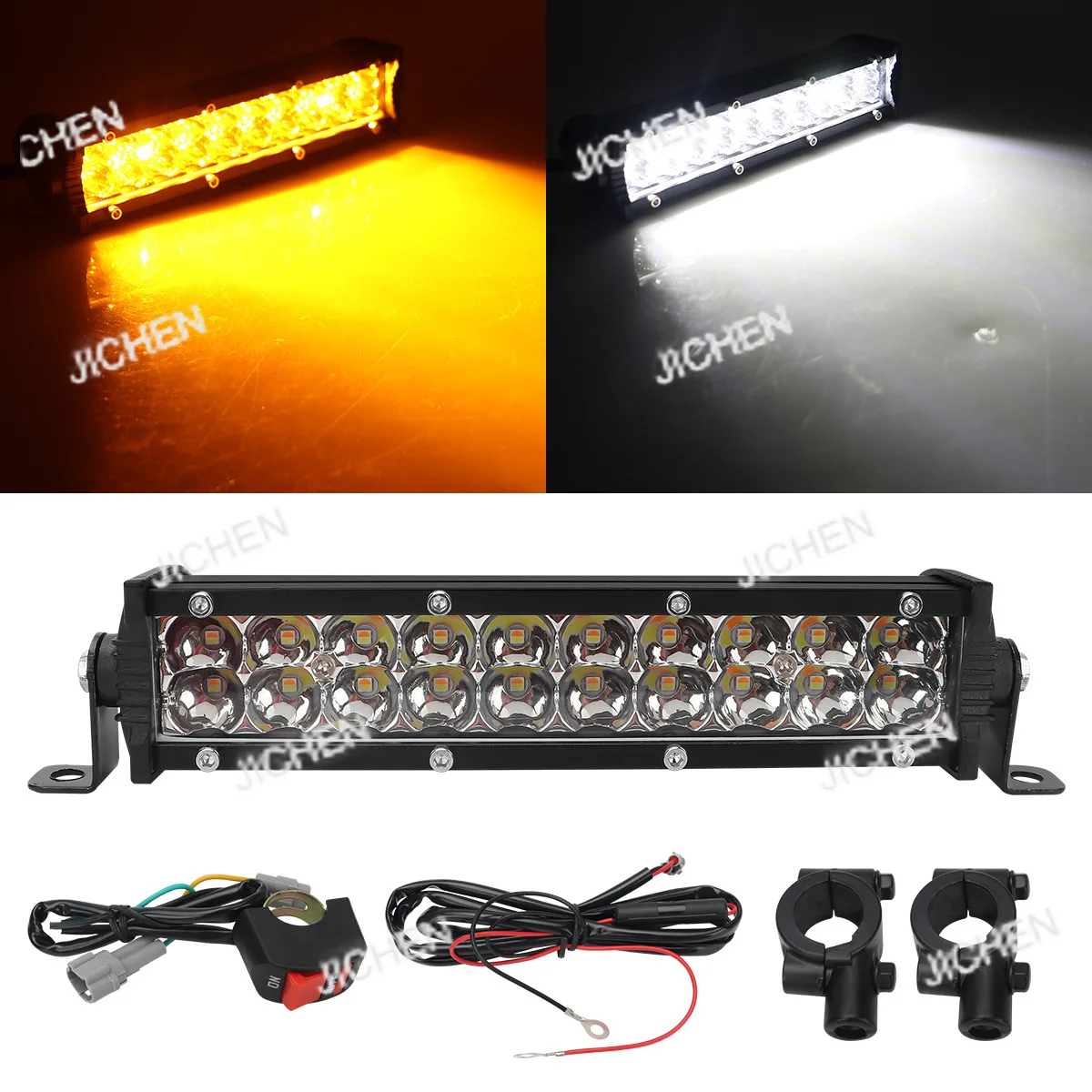 

Highlight LED work spotlight 20 lights work light double row strip light off-road vehicle car modification license plate light N