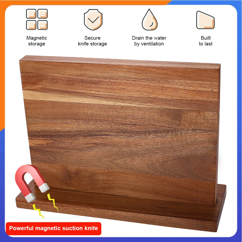 

Universal Magnetic Knife Block Double-Sided Knife Stand Knife Set Holder Stand for Kitchen Counter Multifunctional Storage