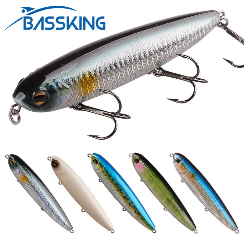 

BASSKING Topwater Pencil Bait 125mm 27.8g Floating Fishing Lure VMC Treble Hook Isca Artificial Para Pesca Leurre Wobblers