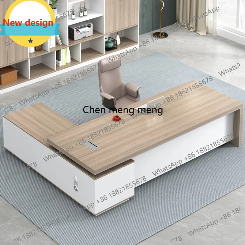 B567 Simple, modern and fashionable office furniture Atmospheric President's table Large class manager Table and chair combinati