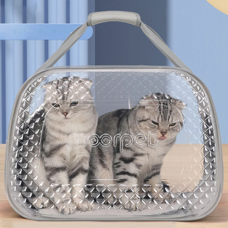 Imagem -02 - Transportadora Transparente Pet Bolsa Dobrável Ombro Portátil Viagem Respirável Transporte Cápsula Espacial Gato Cão Alta Qualidade