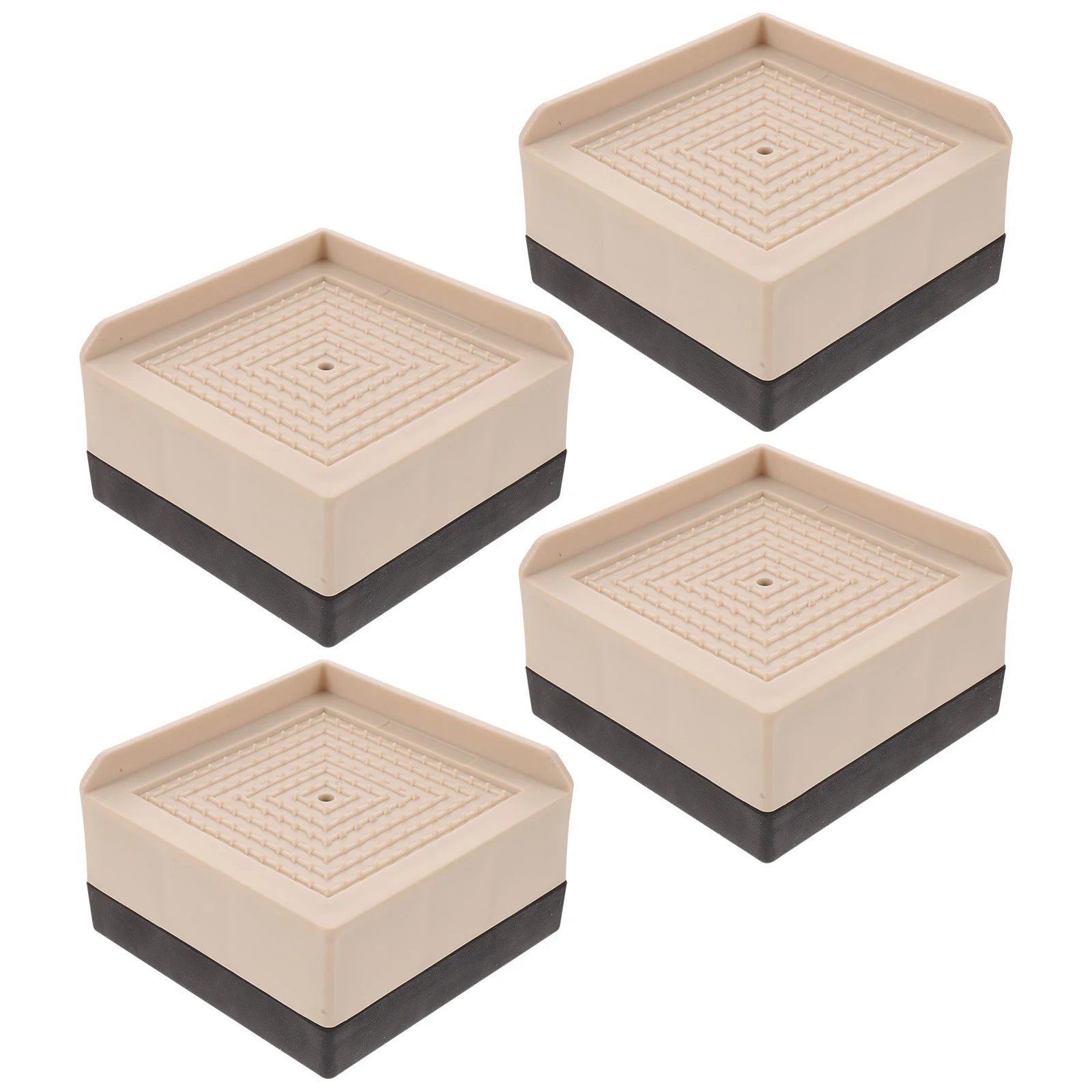 

4 Pcs Furniture Feet Riser Sofa Risers Bed Mat Heavy Duty Chair Desk Leg Table Legs Beige