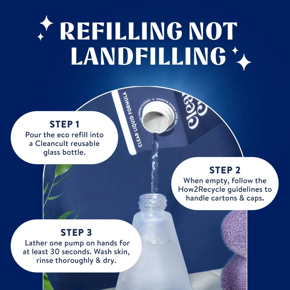 Sapone liquido per le mani ispirato alla natura Ricarica Limone Verbena Profumo Aloe Vera Oli essenziali Idratante Pelle Detergente delicato