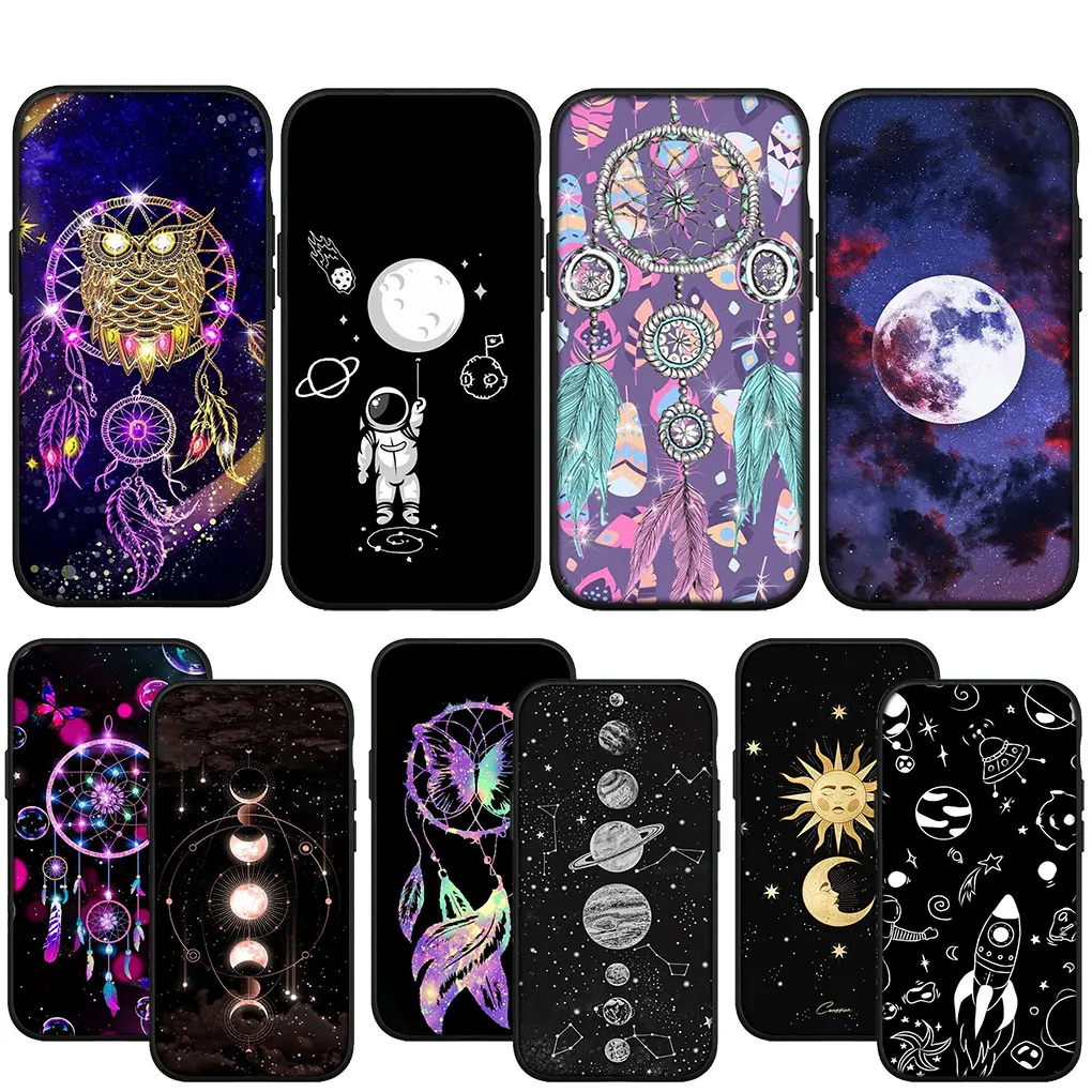 Moon Stars Dreamcatcher Dream catcher Soft Phone Cover for Apple iPhone 16 15 14 13 12 11 Pro Max 6 6S Plus + SE 16+ 14+ Case