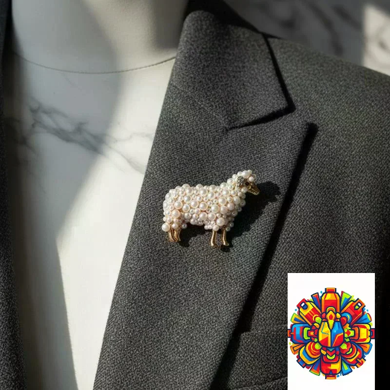 Classic Sheep Animal Brooch Exquisite Unisex Lapel Pin Badge for Outdoor Activity Outfit Bag Accessory 1Pcs