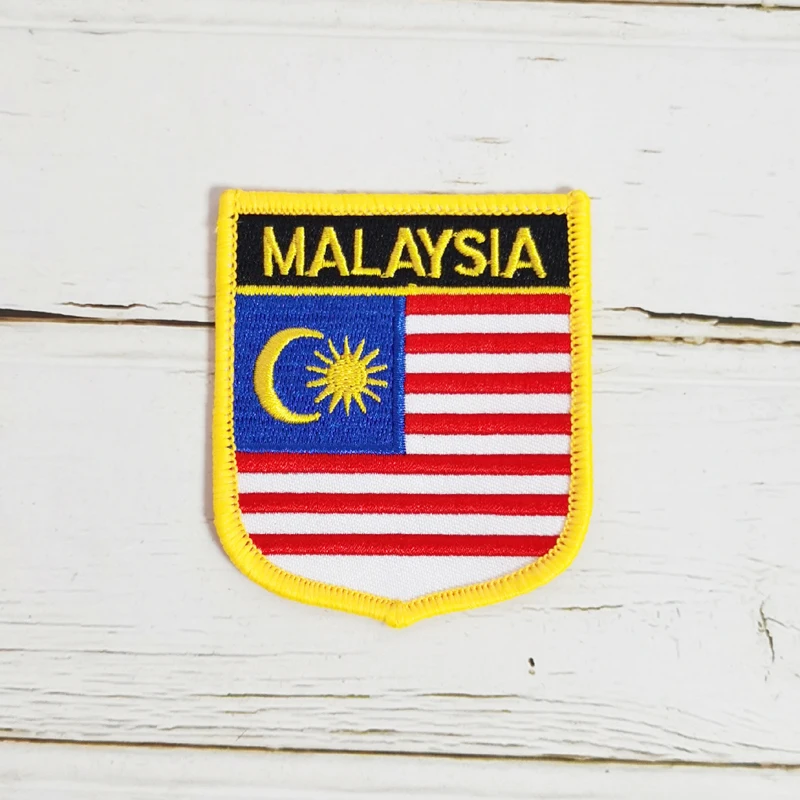 National Flag Shield Embroidery Patch Badge All Over the World 6*7cm KOREA KUWAIT LAOS LEBANON LITHUANIA LUXEMBOURG MADAGASCAR