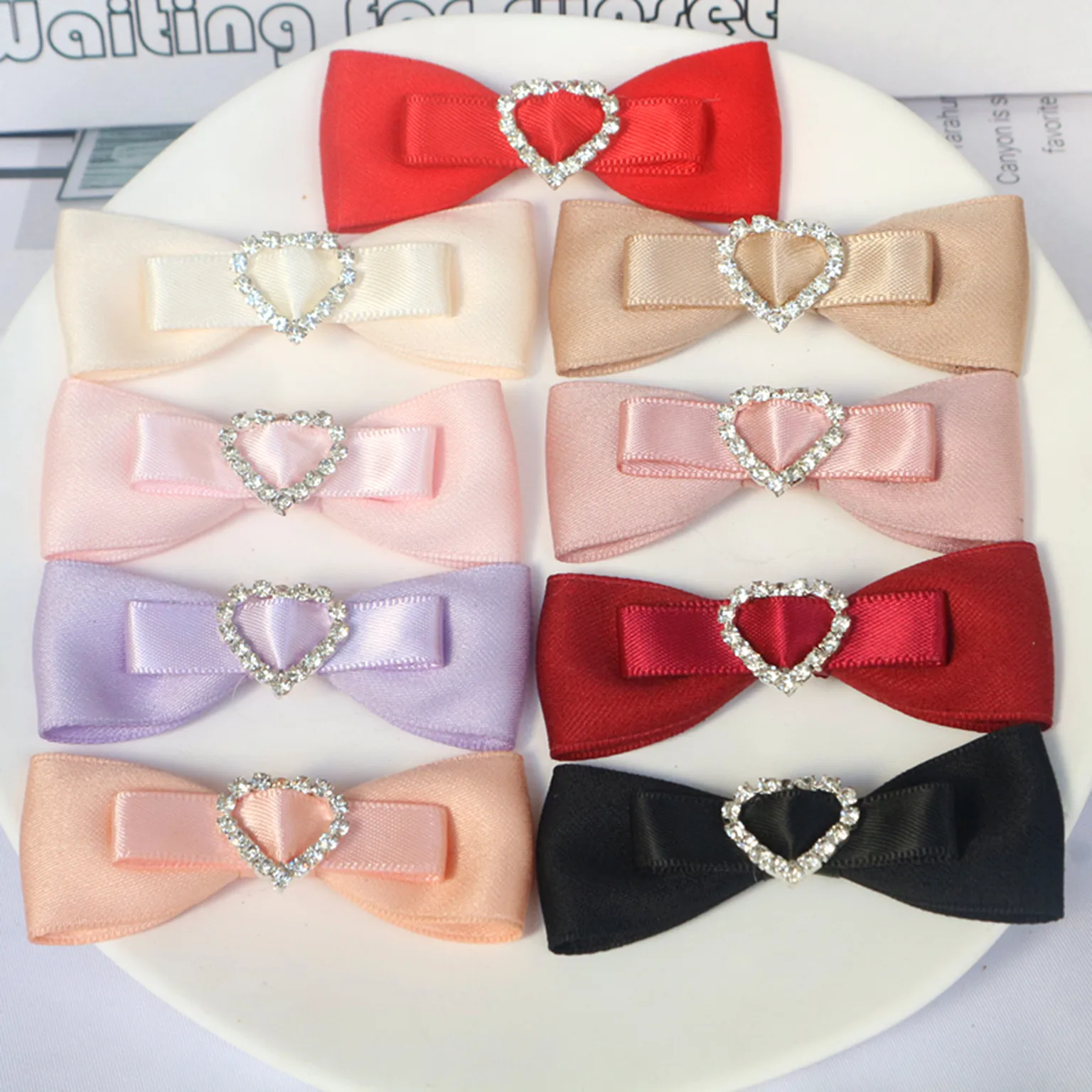 

10Pcs Ribbon Bows For Sewing Clothing Bags Dolls Hairclip Shoes Decorative DIY Materials Handicrafts Bownot No Clip