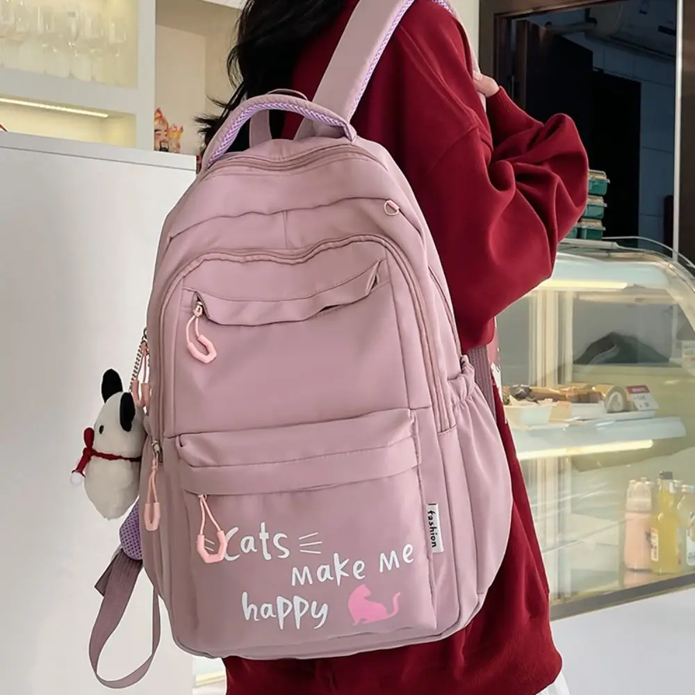 Zaino scuola Kawaii borsa a tracolla da viaggio multifunzione impermeabile borse da scuola carine alla moda adolescente donna bambini femminile