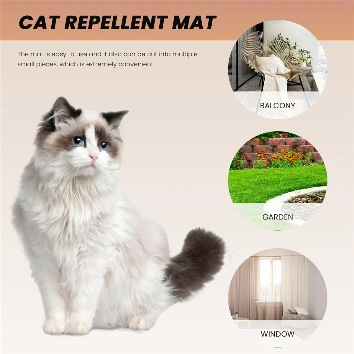 Household Garden Cat Mat Prickle Strip Anti Cat Dog Repellent Deterrent Spike Mat Garden Flower Plant Protector