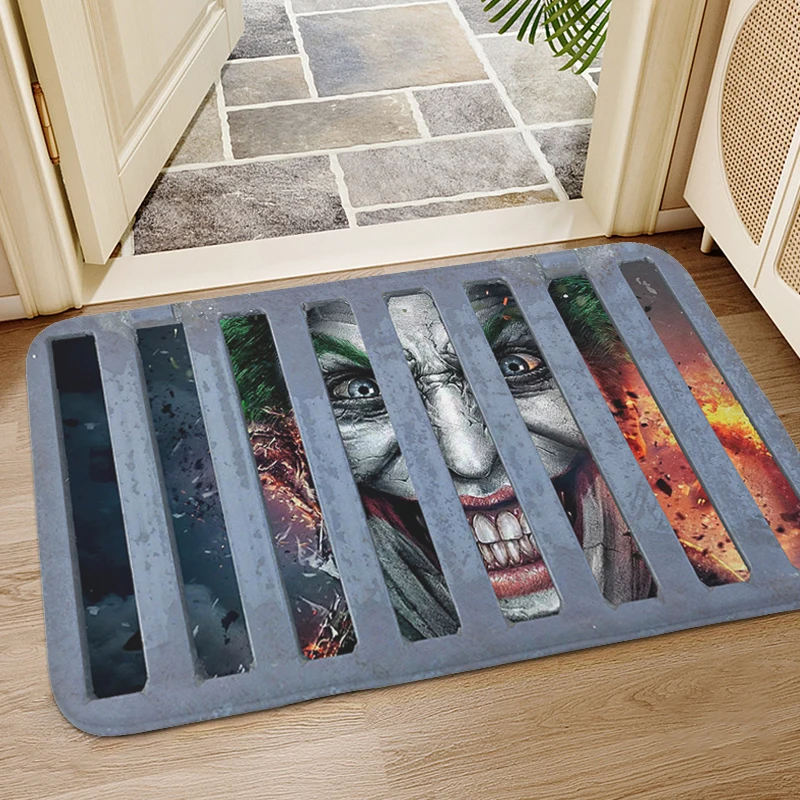 Clown Trap Horror Main Door Entry Mat Non-slip Hallway Porch Bath Rug Custom Doormat Entrance Door Living Room Floor Carpet