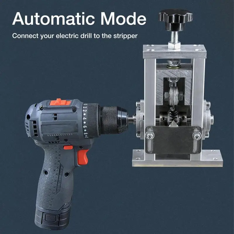 High Quality Manual Wire Stripping Machine Hand Crank Drill Operated Stripper For Scrap Copper Stripping Diameter 1-20mm