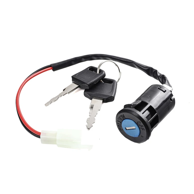 

Moped Ignition Key Switch 2 Wire 28mm Hole ATV Dirt Bike Accessory Electric Motorcycle Go-Kart On/Off Tool Durable