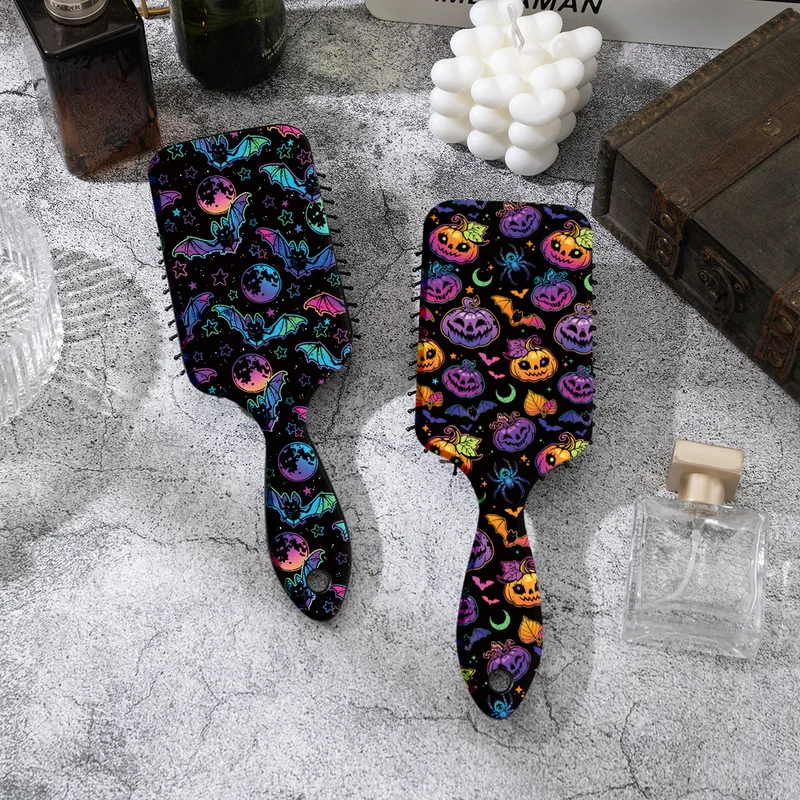 1 high gloss butterfly pattern air cushion comb, wide teeth, knot breaking and styling tool, suitable for all hair types