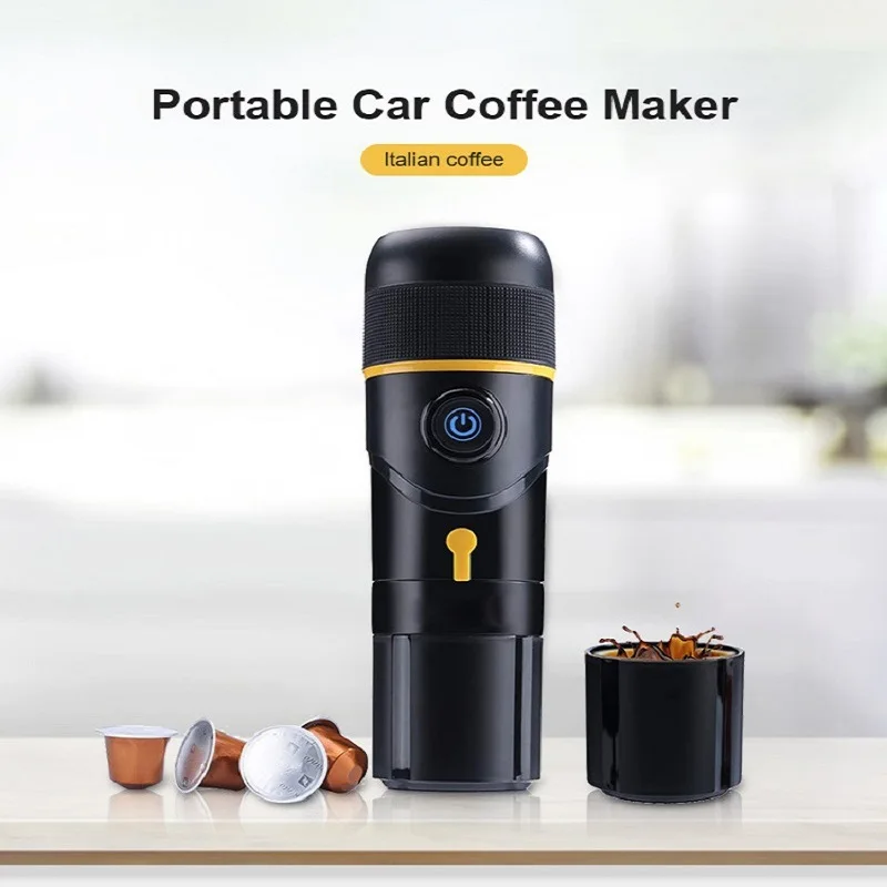 New Style Small Travel Coffee Maker 15Bar Pressure Portable Electric Espresso Machines Portable Car Italian Coffee Maker