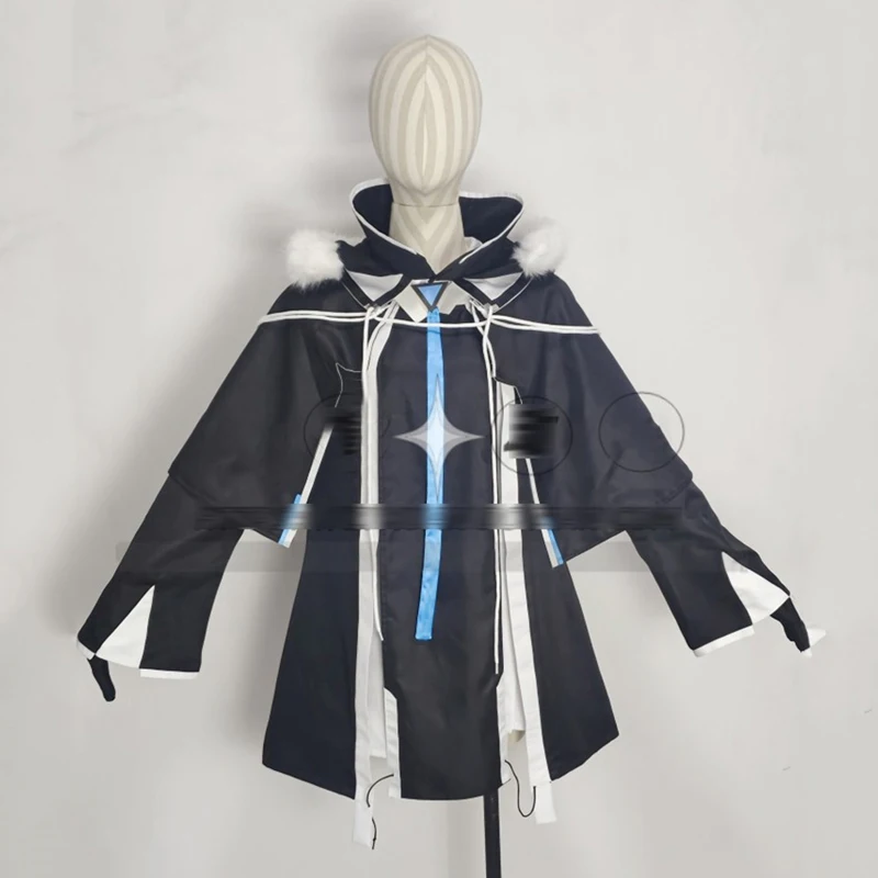 The Azur Lane Cos Kawakaze Cosplay Cute Cool Black Trench Dress battle uniform Halloween Female Costume B