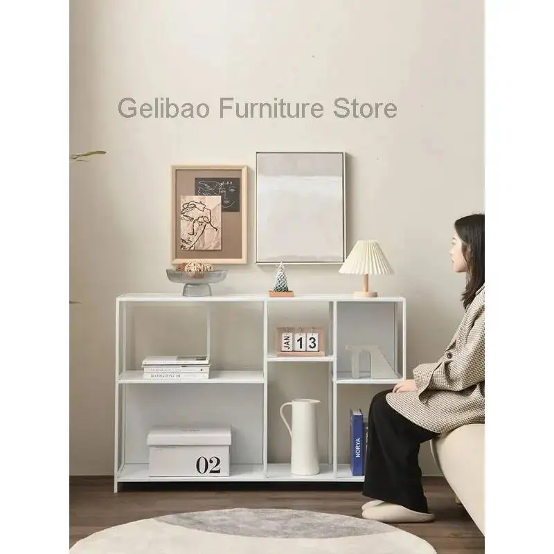 

Floor-standing Rack Iron Minimalist Bookshelf Living Bedroom Room Multi-layer Low Bookshelf Desktop Storage Shelf Shelves