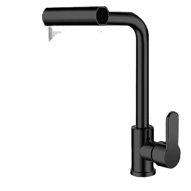 

Gourmet kitchen faucet single handle pull-down sprayer brushed nickel finish stainless steel sink faucet side ceramic single