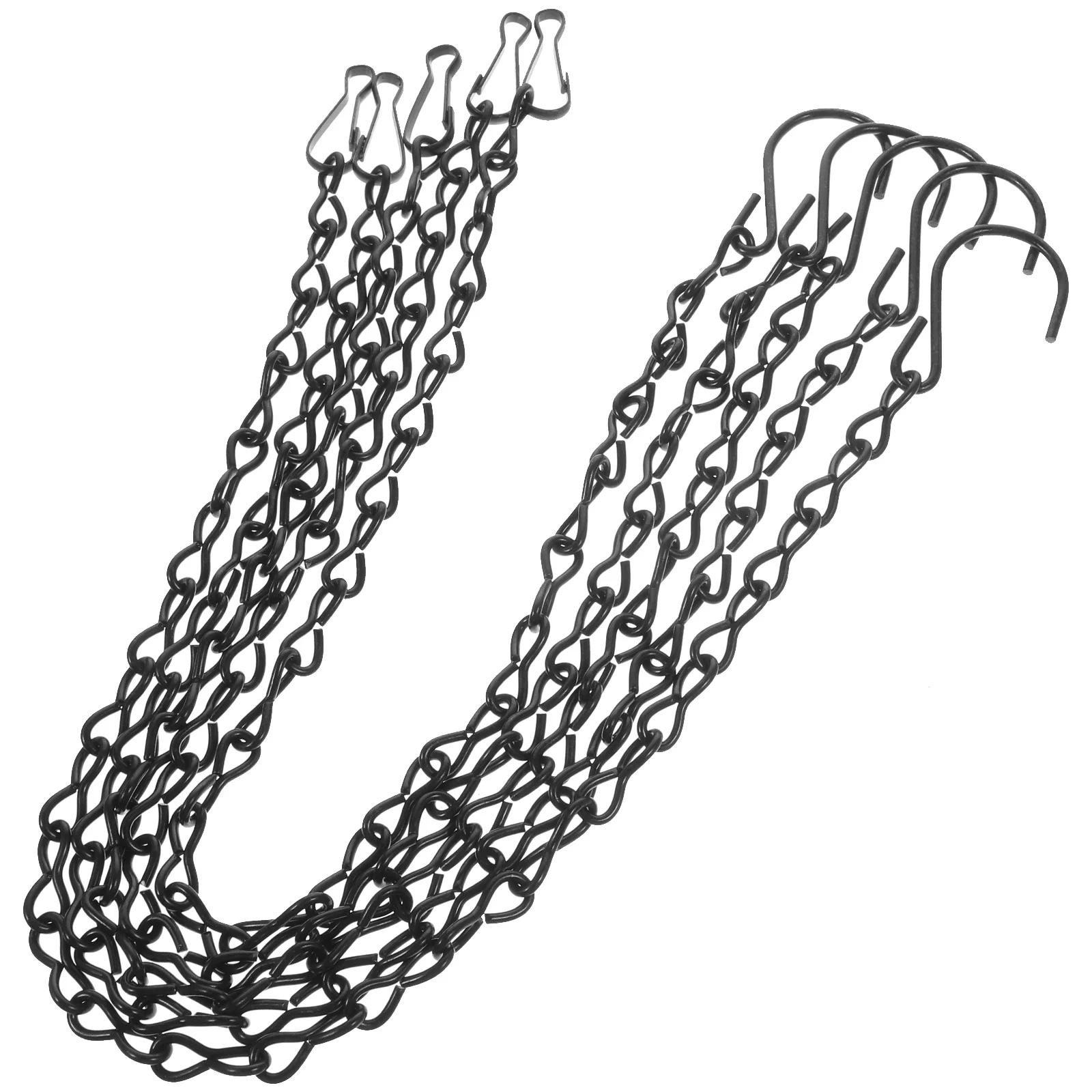 5 قطعة سلاسل معلقة سلسلة سوداء شديدة التحمل لتعليق النباتات اناء للزهور استبدال زارع سلسلة السنانير حديقة سلة فانوس #3