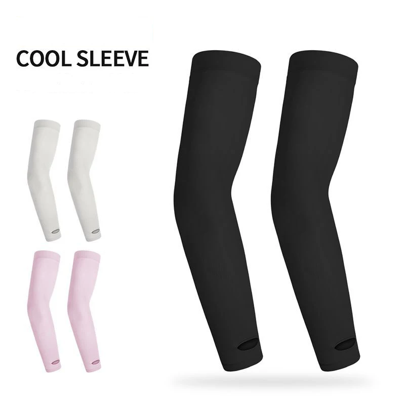 New Solid Arm Warmers For Women Girls Cool Summer Soft Driving Sunscreen Long-Sleeved Outdoor Riding Sleeves Seamless Arm Warmer