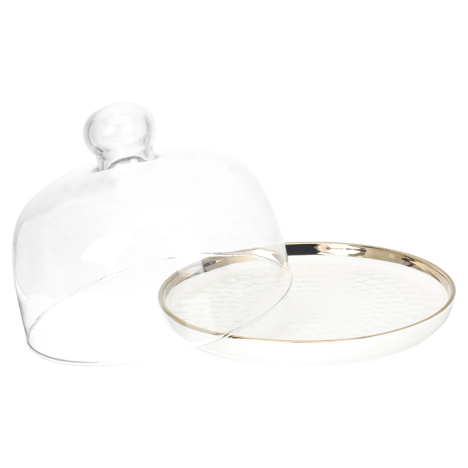 

Dessert Plate Food Serving Tray High Grade Ceramic Glass Safe Practical Multi Functional Easy Clean Store Wedding Birthday Party