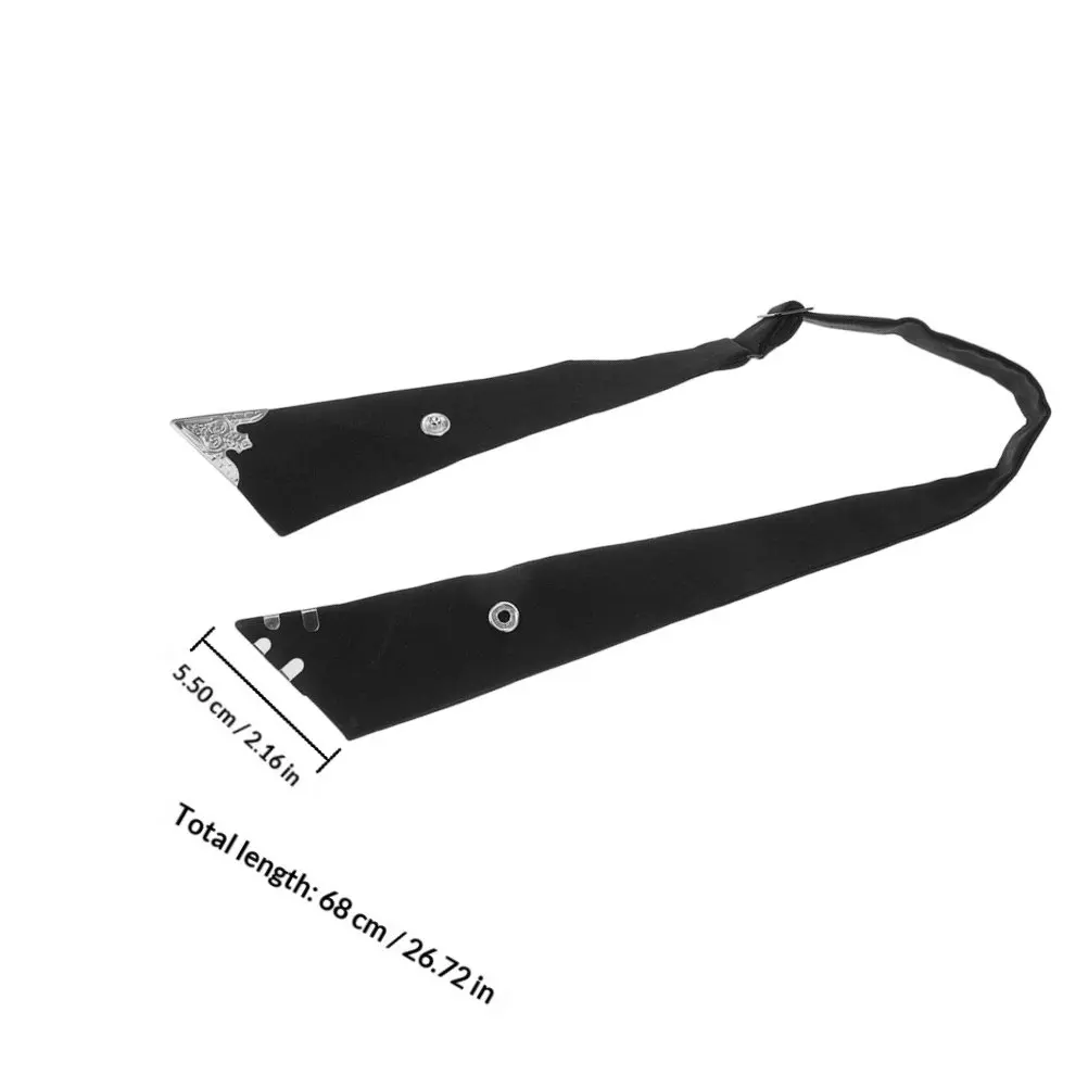 2Pcs Adjustable Cross Bow Tie for Men and Women Black Fabric Pre-Tied Necktie Accessory for Work Uniform School Prom Wedding