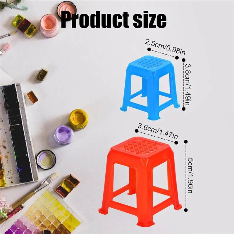 Professional 16Pcs Canvas Stands For Painting,Non-Skip Plastic Mini Holders Canvas Feet Risers For Canvas Painting Lovers