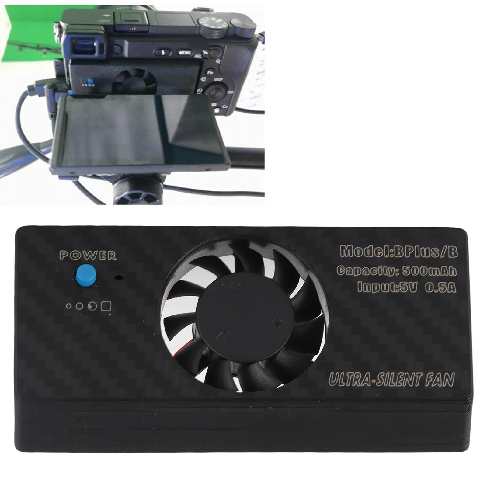 

Кулер для камеры, интерфейс типа C, низкий уровень шума, 3 режима, аккумулятор 500 мАч, охлаждающий вентилятор для камеры для A7M3 A7R4 A7RIII A7III A9II