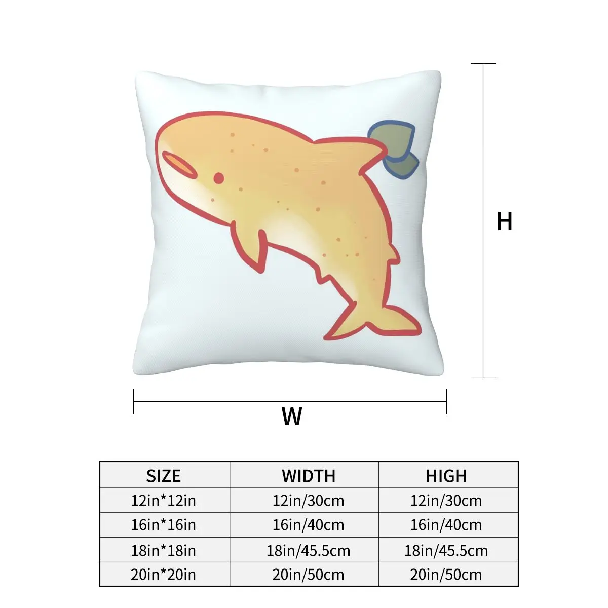 Lemon Shark Square Pillowcase Cushion Cover Pillow Case Throw Pillow Cover for Home Sofa Living Room