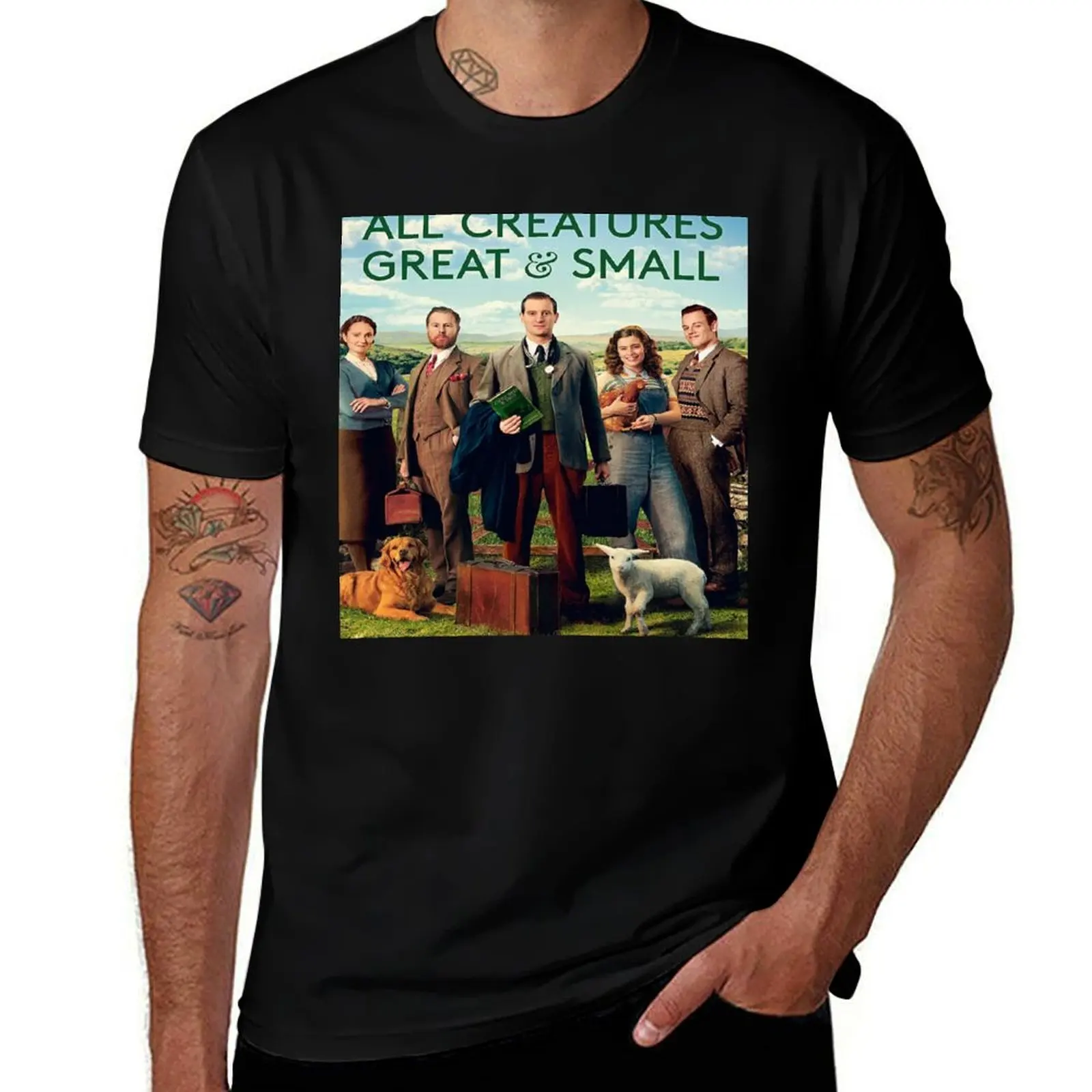 All Creatures Great and Small vintage T-Shirt Simple Casual Short Sleeve Tee T-Shirt