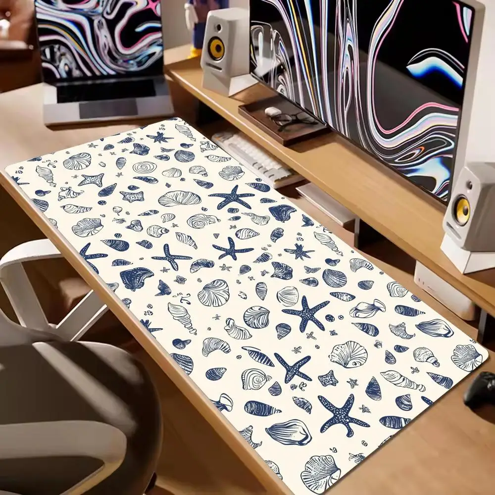 Marine Life Mouse Pad Large Computer Office Game Table Mats XXL Rubber Anti-slip Gaming Keyboard Mousepads Long Desk Pads 40x90