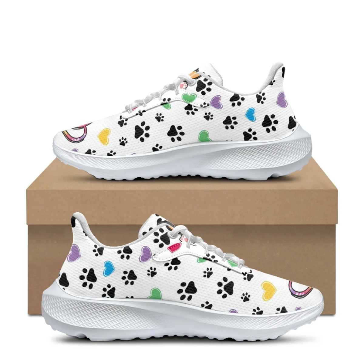 Pet Groomer Dog Paw Pattern Women's Sneakers 2023 New Fashion Casual Teenage Girls Lightweight Flats Footwear Zapatillas Hombre