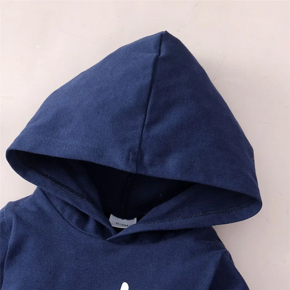 Newborn Infant Baby Boys Cotton Hooded Suit Set Pant Set Autumn Winter Boys Hoodies Pullover Sweatshirt Sportswear Tracksuits image 5