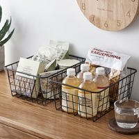 wrought Iron Storage Basket Perfect Kitchen Pantry Organization Storage Basket,For Kitchen,Bathroom,Bedroom,Living Room