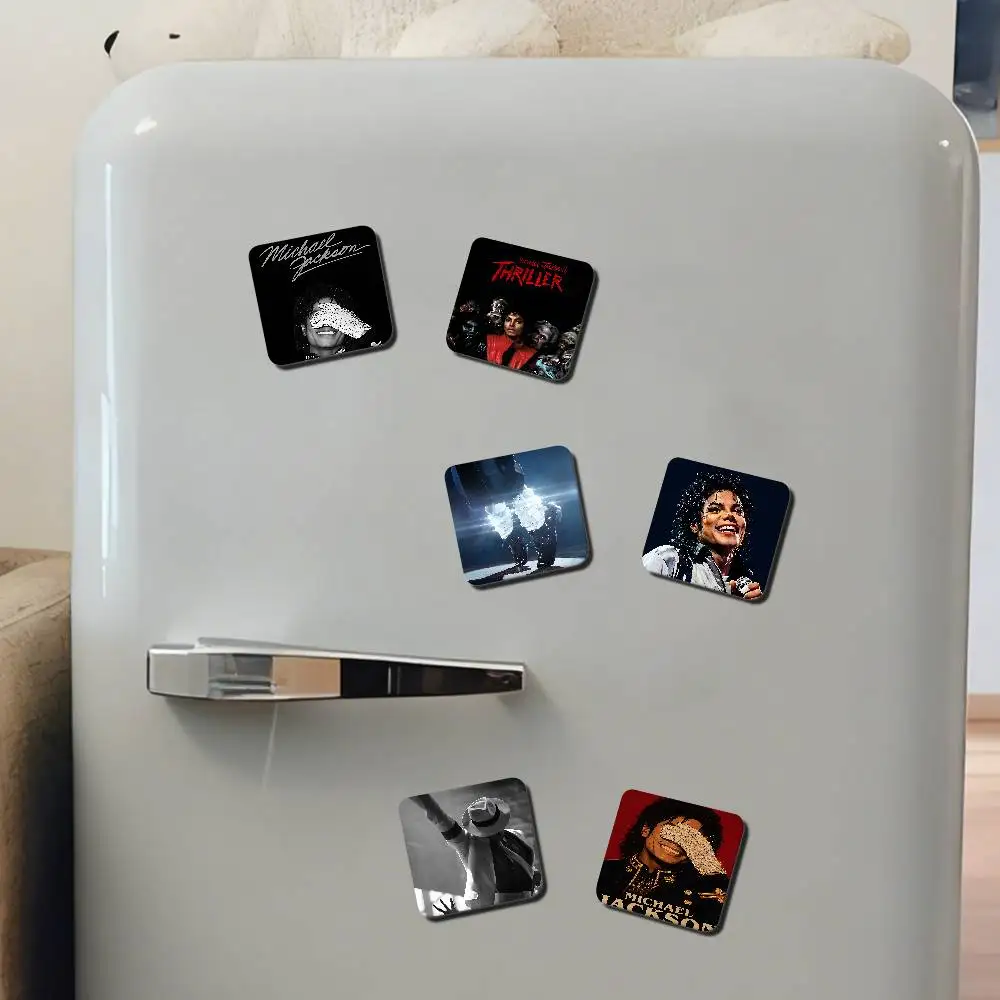 M-Michael J-Jackson Refrigerator Magnets Magnet Personalized Fridge Magnet Square Shape Fridge Refrigerator Wall Door Decoration