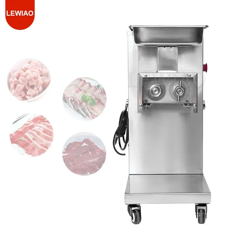 

Multi Function Fresh Meat Strip Mincer Cutter Carrots Potatoes Cucumbers Slicing Shredding Dicing Machine