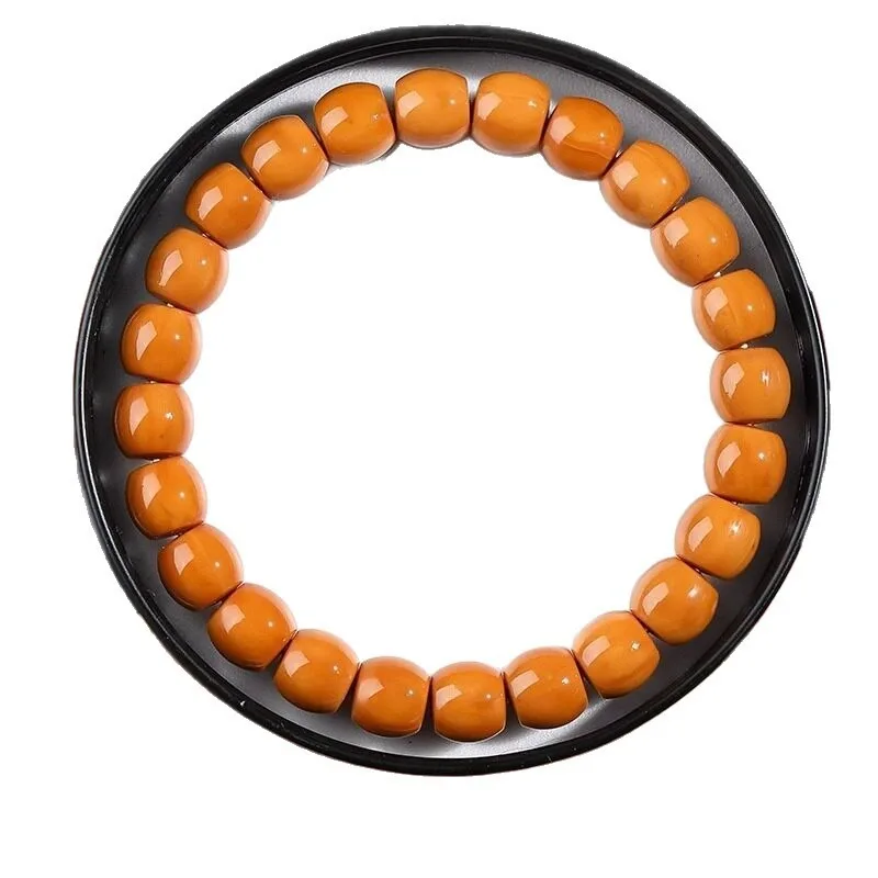 Old Type Straight Cut Monkey Head Bracelet Men's Single Circle Walnut Treasure Basin Smooth Bead Prayer Beads Gifts