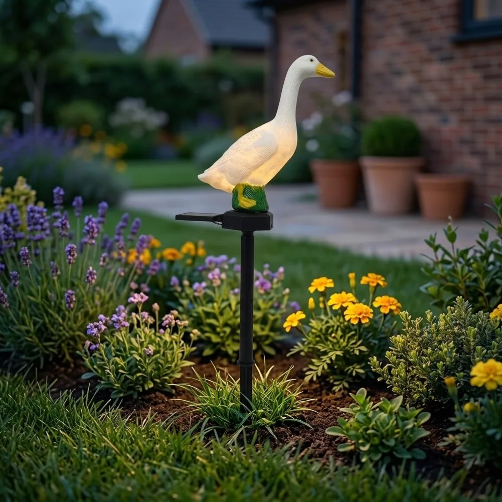 for Solar Powered Bird Solar Goose Lamp Automatic Night Lighting Weather Resistant Material Energy Efficient Solution
