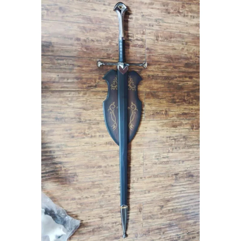 CyCos 1/1 132 سنتيمتر Lord II Aragorn Narsil Narthil Anduril معدن طويل السيف الجدار الشنق تأثيري زي حفلة الدعائم لم يتم شحذها #6
