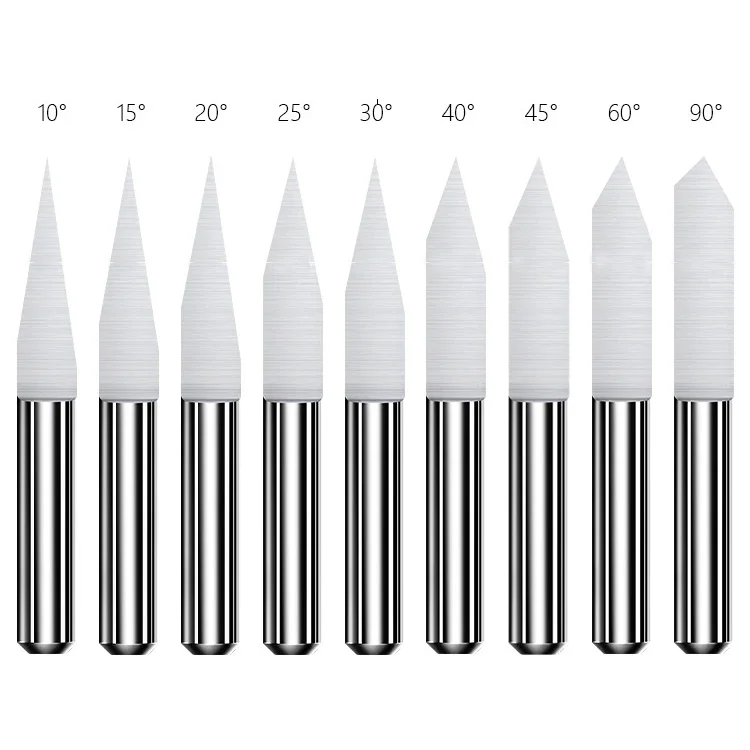

10pcs Milling Cutter Flat Bottom End Mill V Shape Engraving Bit Set CNC Router Cutter for PCB Machine Milling Tools
