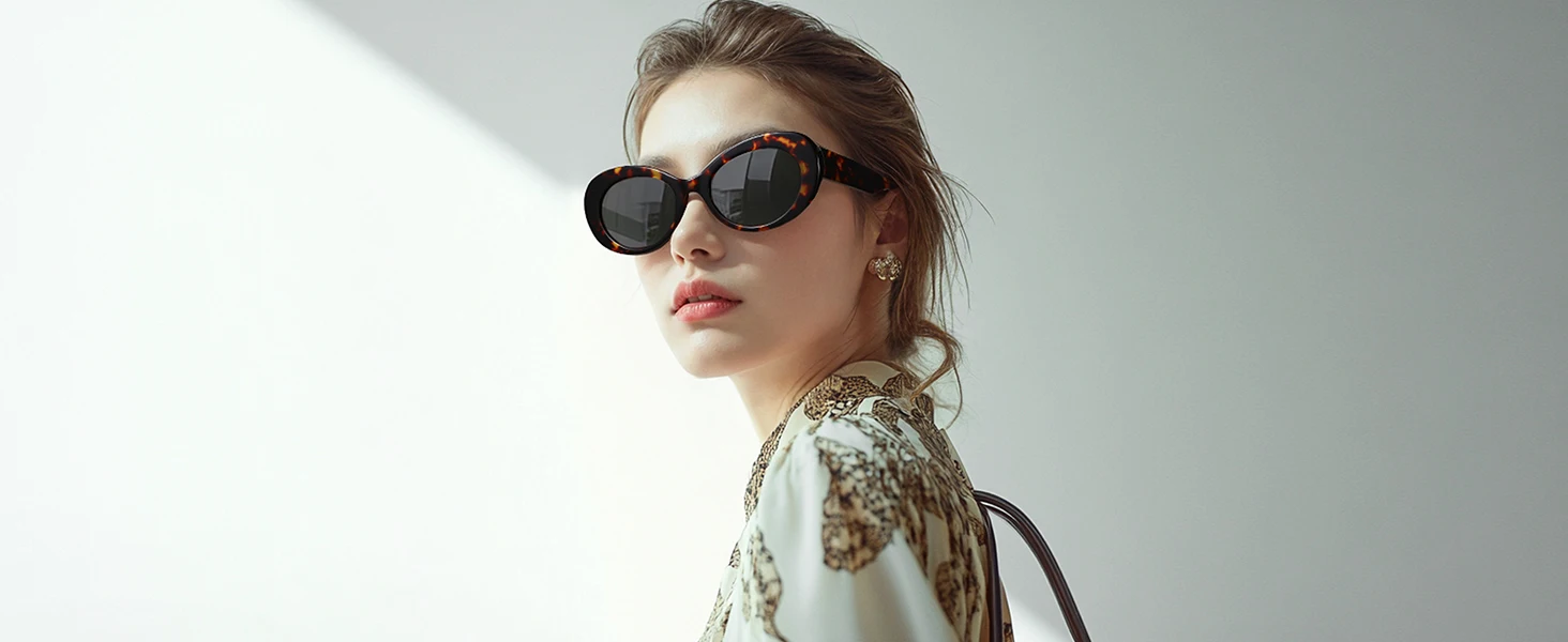 ZENOTTIC Neue Damen-Sonnenbrille, oval, handgefertigt, Acetat, polarisiert, UV400, Schutzsonnenbrille für Damen, Geschenk, Urlaub – Detail 2