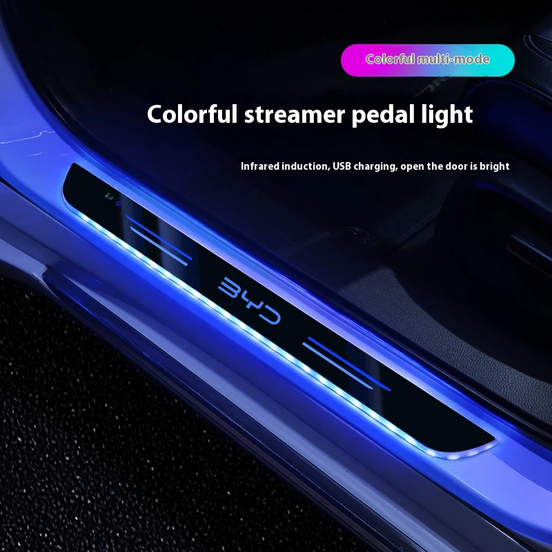 

For BYD Atto 3 Tang F3 E6 Yuan Plus Song Max F0 Qin G3 I3 Car Wireless LED Welcome Pedal Threshold Light passage Atmosphere lamp