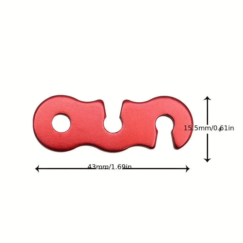 1/10pcs Aluminum Alloy Guyline Cord Adjuster Tent Tensioners with 3 Holes Red Rope Adjuster for Outdoor Camping Hiking