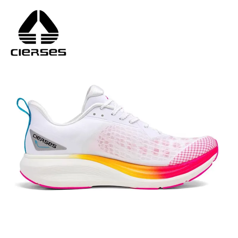 CIERSES Full Palm Marathon Racing Track and Field Training High Wear, Durable, High Rebound Propulsion Fabric Running Shoes 2438