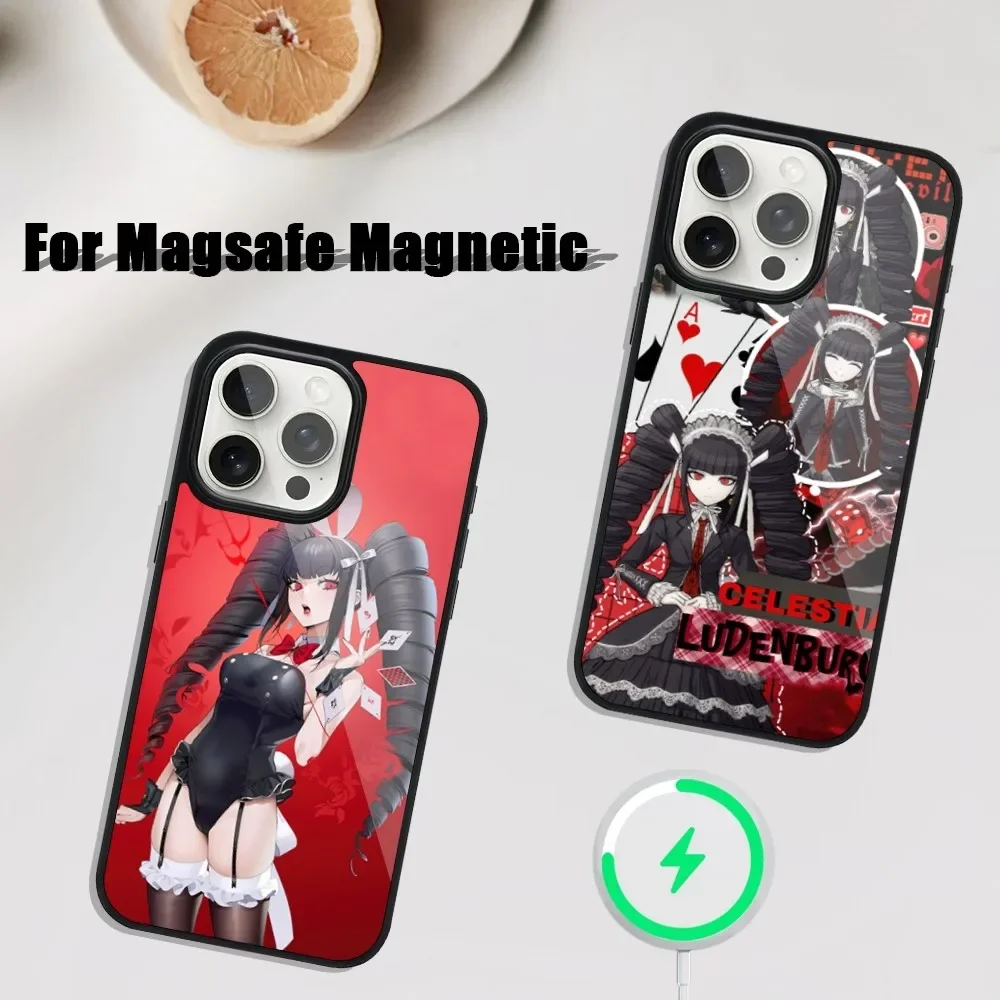 Danganronpa Celestia Ludenberg Phone Case For iphone Pro 11 Max 13 12 14 Mini 15 Plus Magsafe Magnetic Wireless Charging Shell