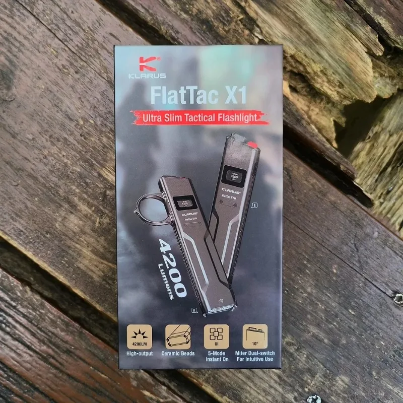 Klarus X1 Ultra-thin EDC Tactical Flashlight Luminus SST-70 LED 4200LM Outdoor Emergency Torch Light Built-in Battery for Hiking