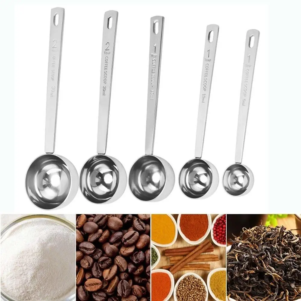 High-quality Stainless Steel Measuring Spoon 5/10/15/20/30ML Blending Powder Spoon Thicken Mixing Spoon Powdered Milk